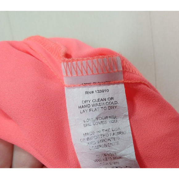 Show Me Your Mumu One Shoulder Trish Mini Dress Size S Neon Pink Chiffon Grecian - Picture 7 of 7